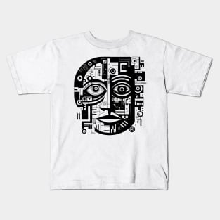 Pop Art Abstract Face Kids T-Shirt